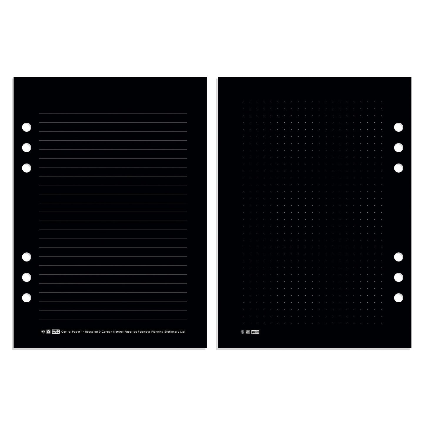 A5 - Cartral Paper - Insert - Black - Fabulous Planning - [W] A5 - CARTRAL - BLACK