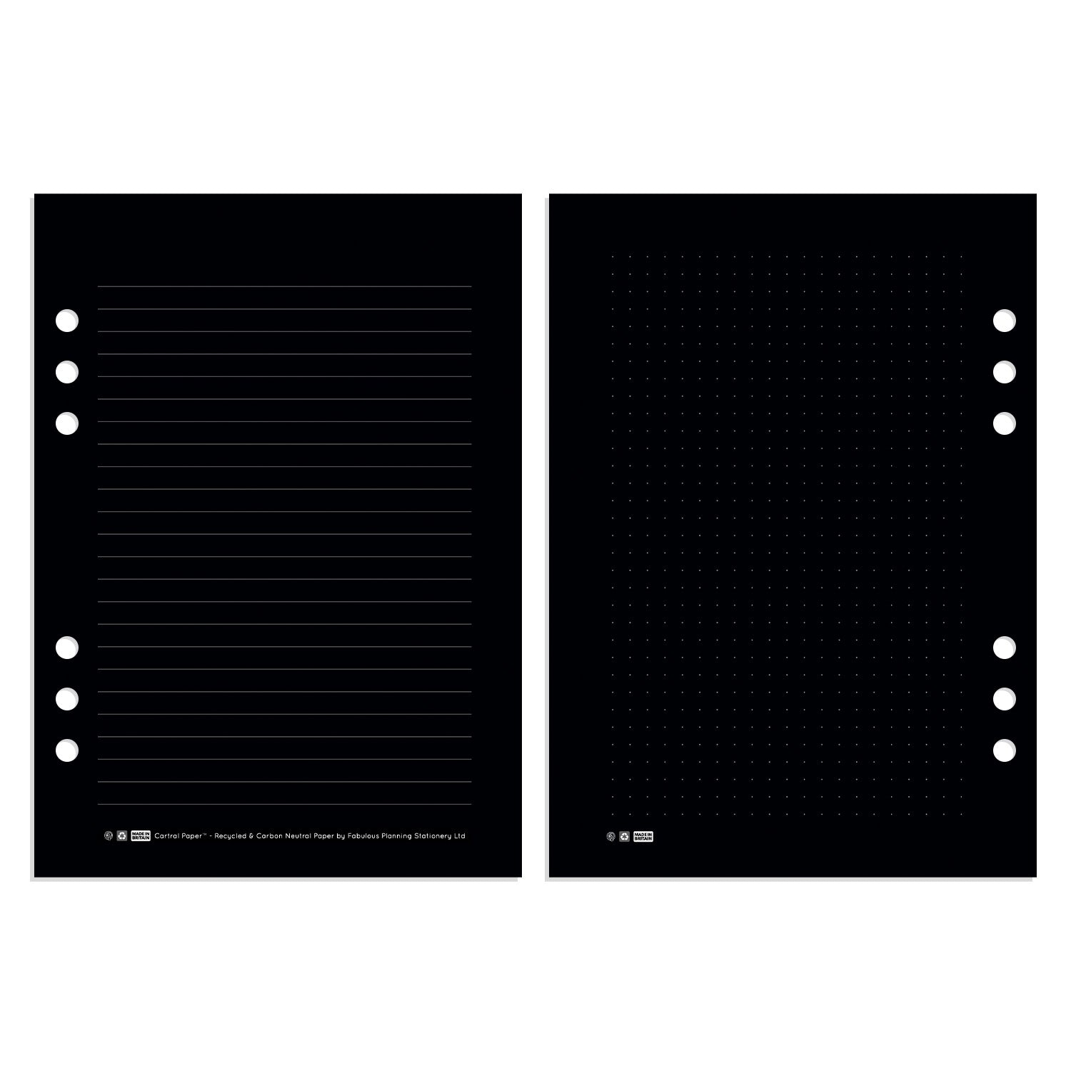 A5 - Cartral Paper - Insert - Black - Fabulous Planning - [W] A5 - CARTRAL - BLACK