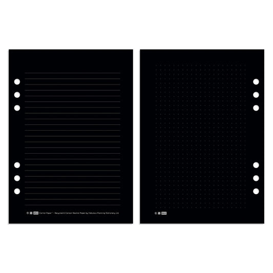 A5 - Cartral Paper - Insert - Black - Fabulous Planning - [W] A5 - CARTRAL - BLACK