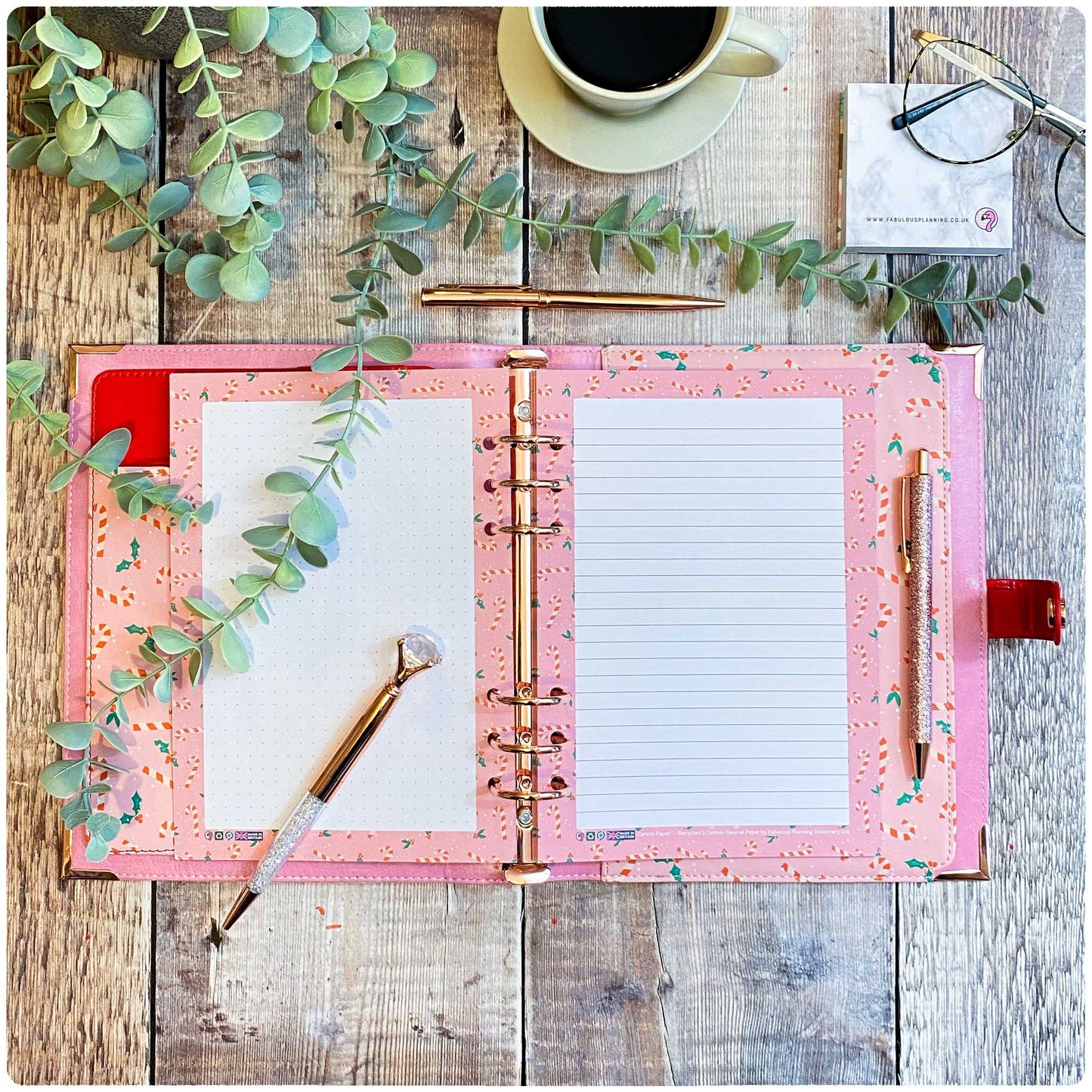 A5 - Cartral Paper - Insert - Candy Cane Lane - Fabulous Planning - [W] A5 - CARTRAL - CANDYCANE