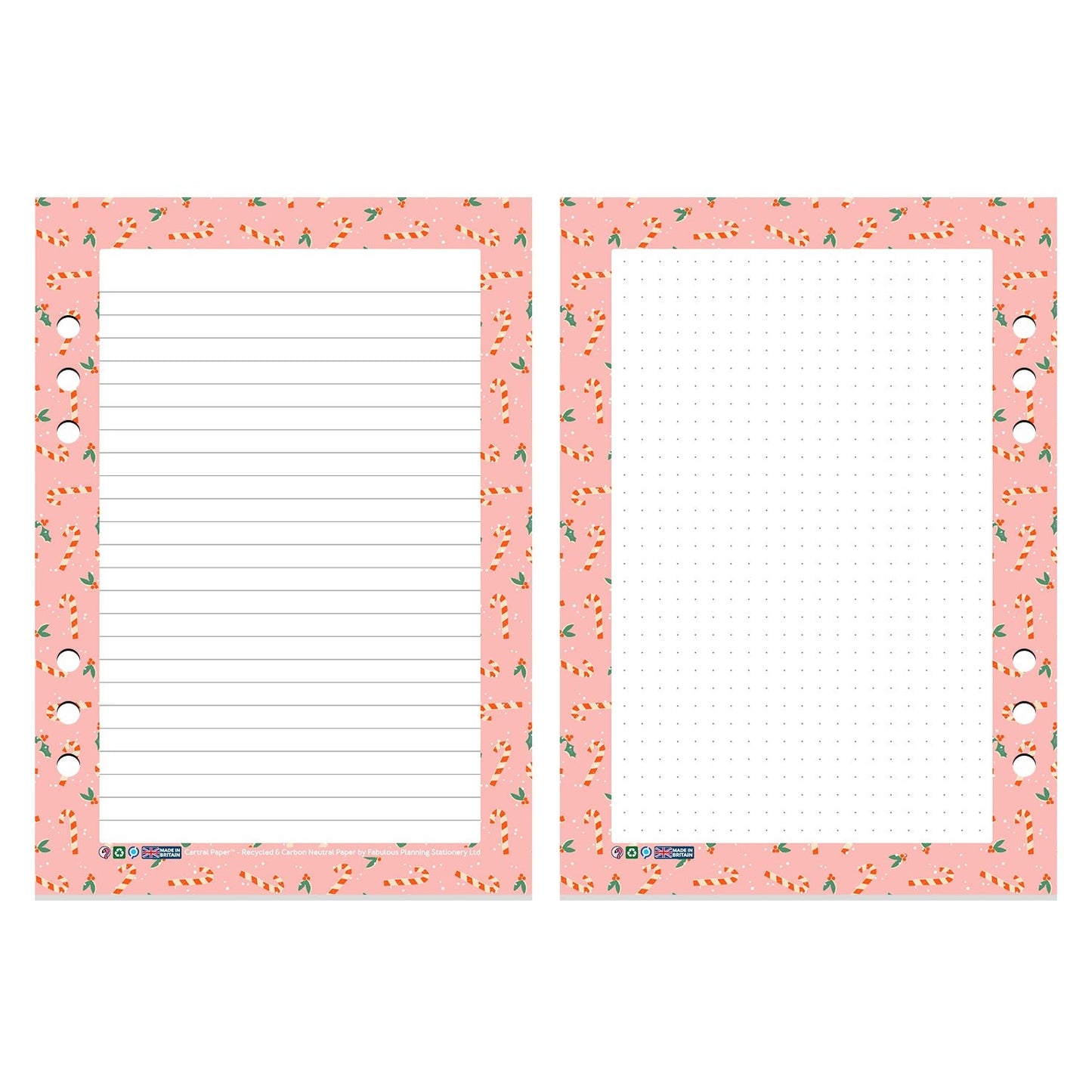 A5 - Cartral Paper - Insert - Candy Cane Lane - Fabulous Planning - [W] A5 - CARTRAL - CANDYCANE