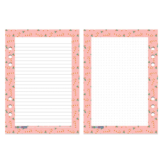 A5 - Cartral Paper - Insert - Candy Cane Lane - Fabulous Planning - [W] A5 - CARTRAL - CANDYCANE