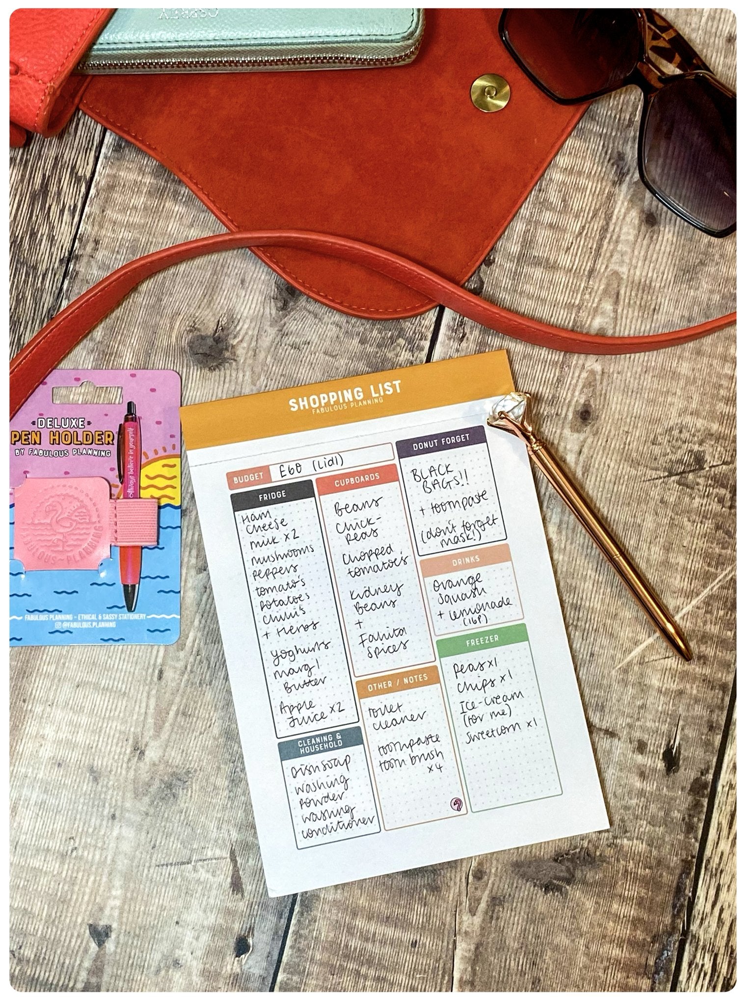 A5 - Shopping List - Colourful - Fabulous Planning - A5 - SHOPPINGLIST - COLOURFUL