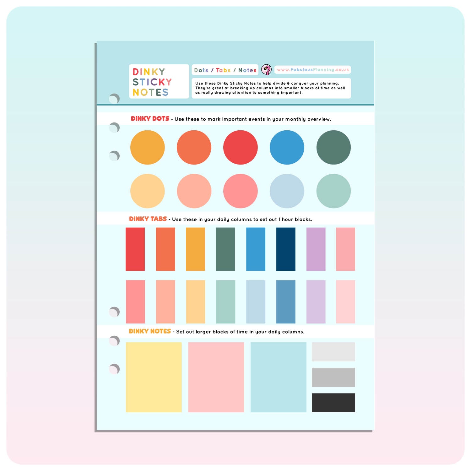 A5 Sticky Notes - Insert - Seconds – Fabulous Planning