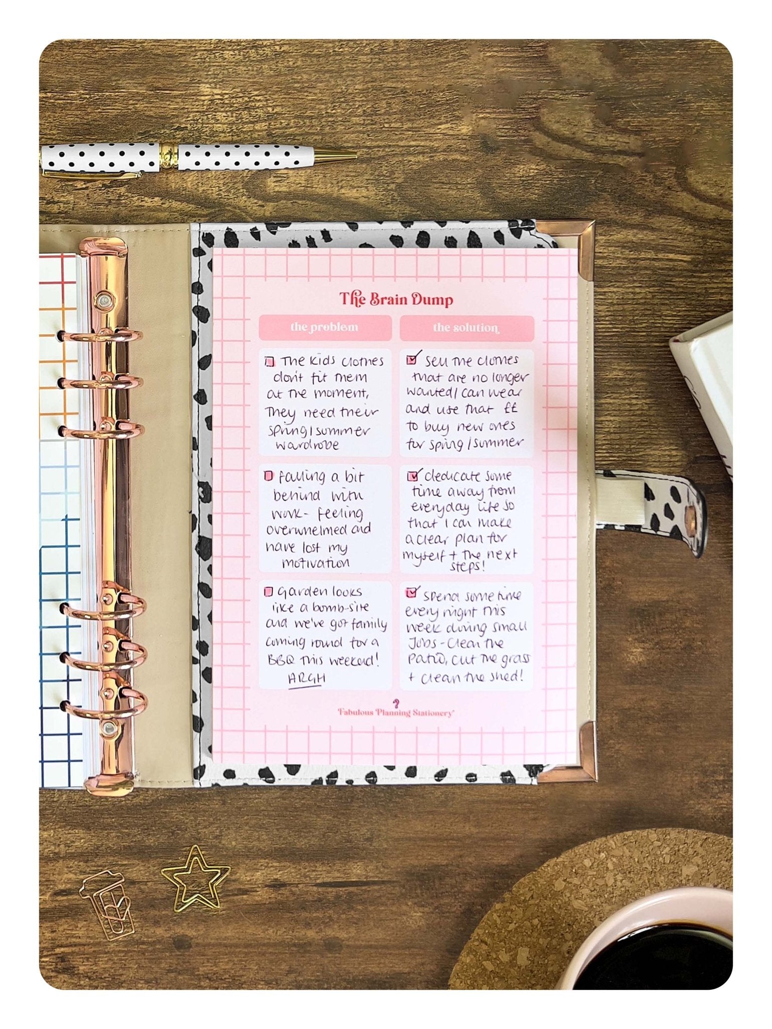 Acid Wash - Food Diary Organiser P3 - Fabulous Planning - FO - ACIW - CAL - NMP