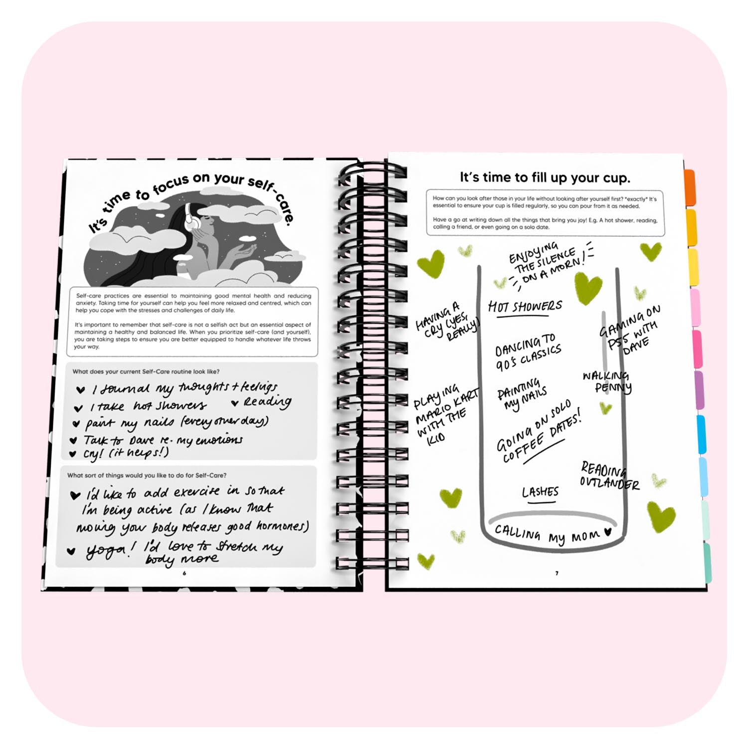 Anxiety Life Journal - Fabulous Planning - SPIRAL - ANXIETY - DALMATIAN