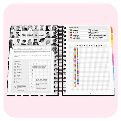 Anxiety Life Journal - Fabulous Planning - SPIRAL - ANXIETY - DALMATIAN