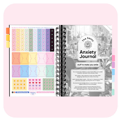 Anxiety Life Journal - Fabulous Planning - SPIRAL - ANXIETY - DALMATIAN