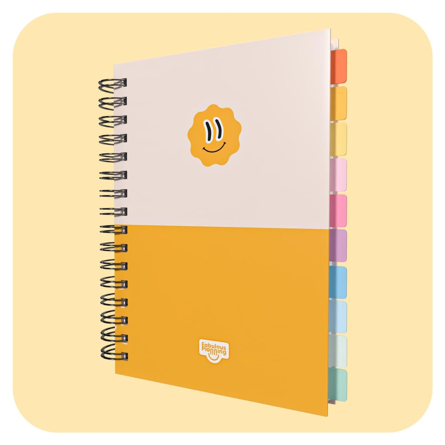 Anxiety Life Journal - Fabulous Planning - SPIRAL - ANXIETY - MUSTARD