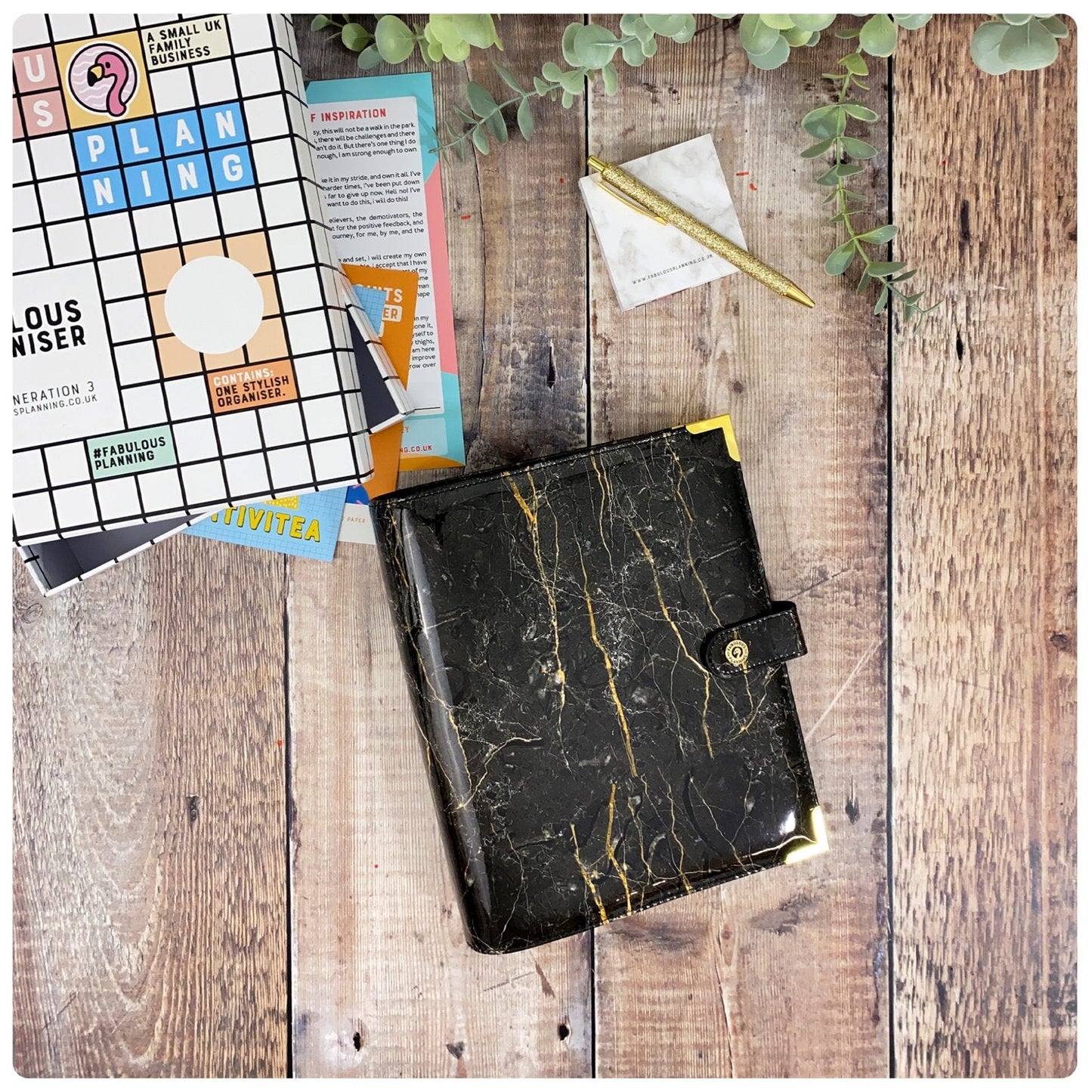 Black Marble Organiser - P3 Stationery Bundle - Fabulous Planning - [STATBUN] BLACKM - GFL - CC