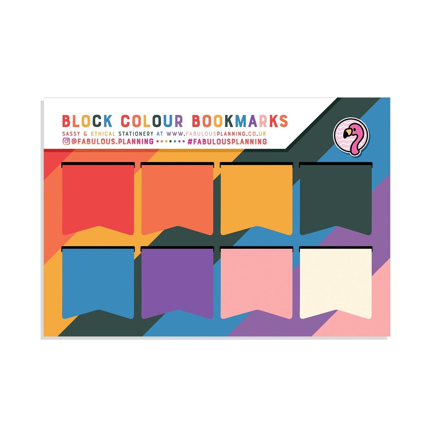 Block Colour Bookmarks Pack - Fabulous Planning - BLOCKC - BOOKMARKS - PACK