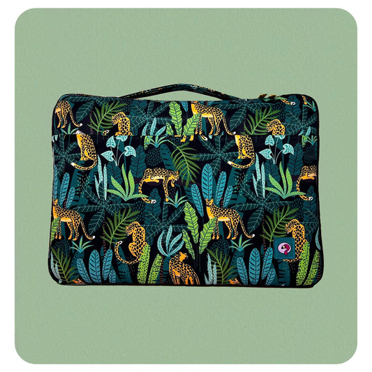 Botanical Cheetah Laptop Bag - Fabulous Planning - LAPTOP - CHEETAH