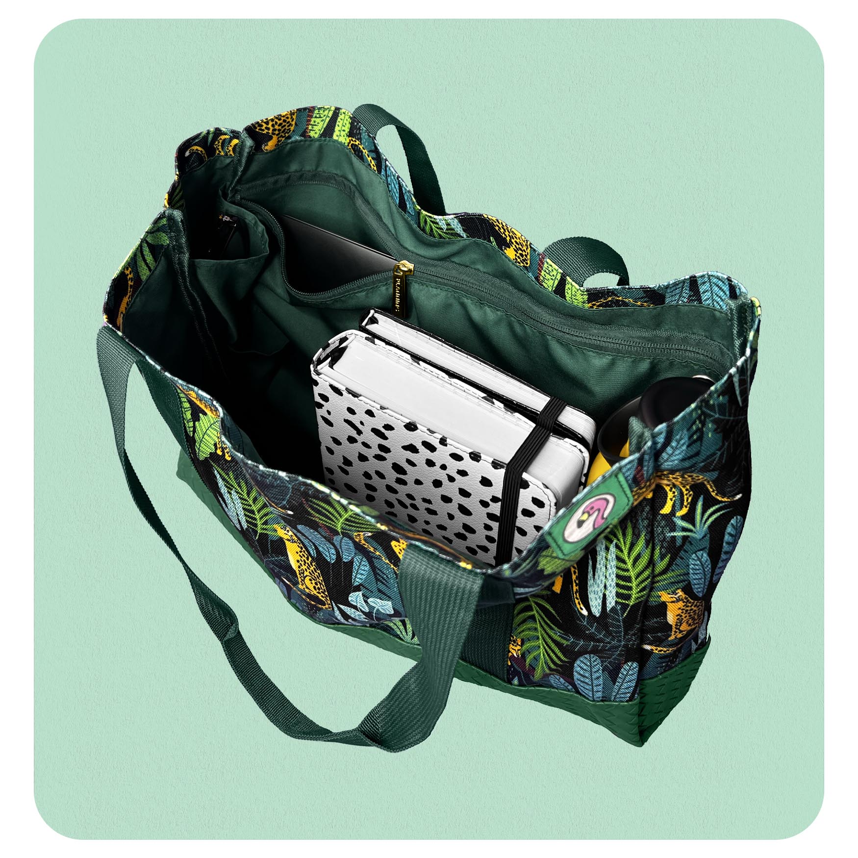Botanical Cheetah Tote Bag – Fabulous Planning - Main Image