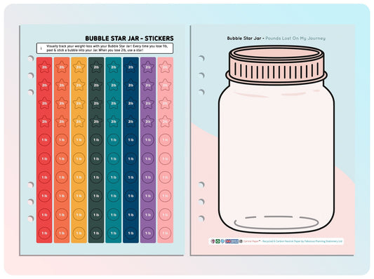 Bubble Star Jar & Stickers - Fabulous Planning - BSJ - WS