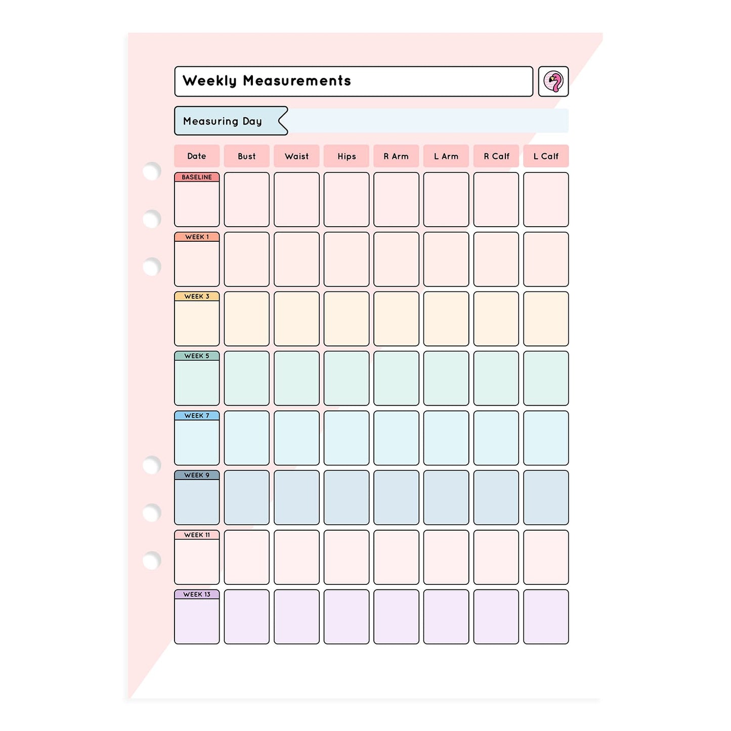 Calorie Counting - Organiser Refill - Fabulous Planning - P4 - CAL - 7WK - REFILL