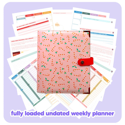 Candy Canes - Undated Weekly "2024" Organiser
