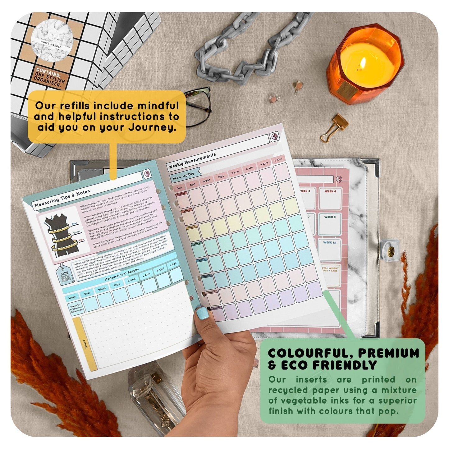 Dalmatian - Food Diary Organiser P3 - Fabulous Planning - FO - DALMATIAN - CAL - NMP