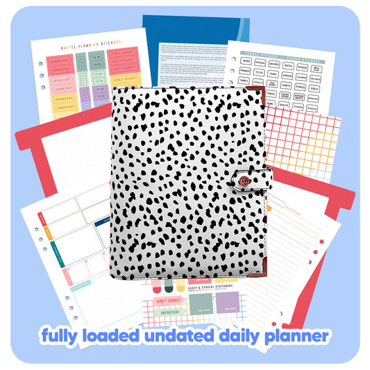 Dalmatian Organiser - Undated Daily Diary P3 - Fabulous Planning - FO - DALMATIAN - PD - NMP