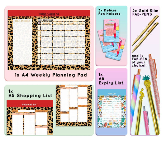 Exotic - Hectic Household - P3 Stationery Bundle - Fabulous Planning - [HHBUN] LEOPARD - RGDC