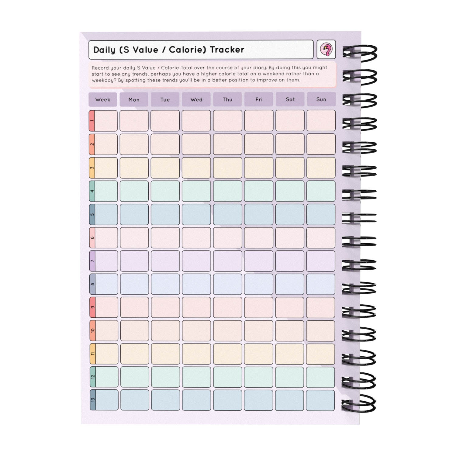 Food Diary - C24 - Slimming World Compatible - Compact - Fabulous Planning - [W] 3MTH - SW2 - C24+