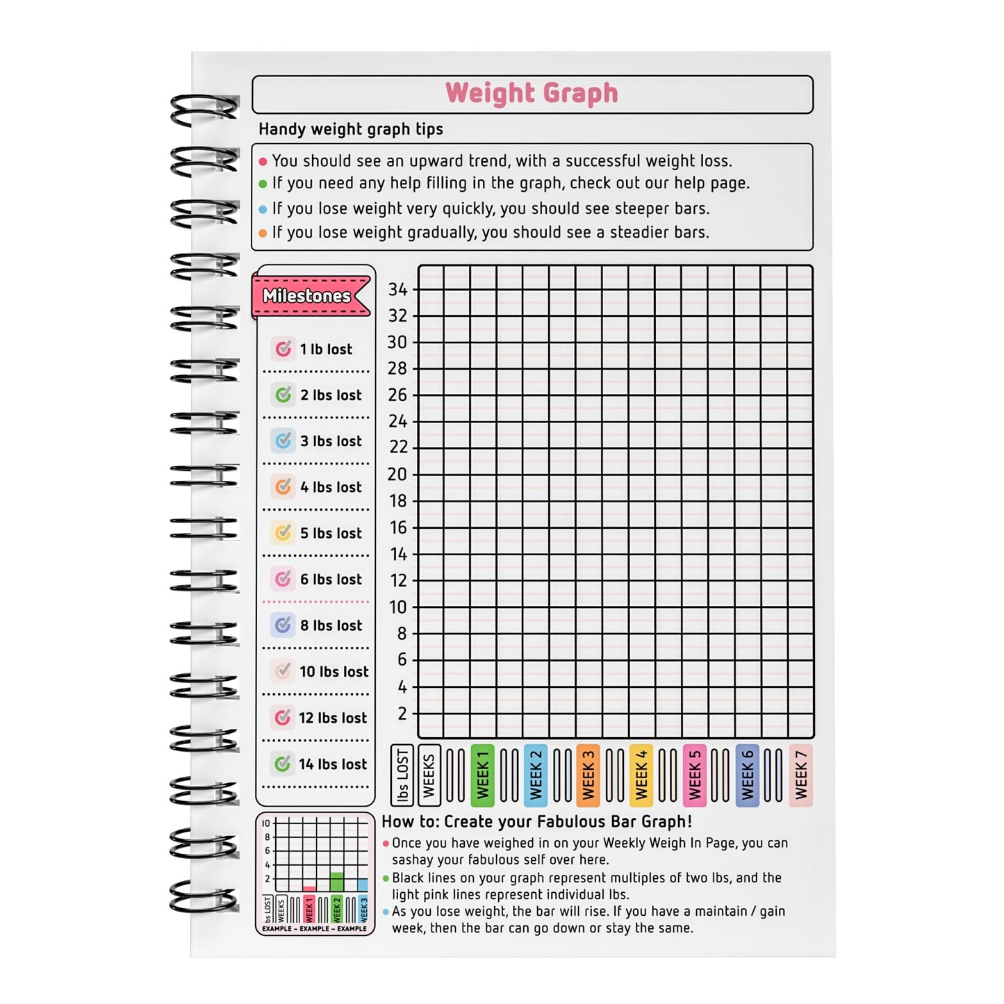 Food Diary - C38 - Slimming World Compatible - Compact - Fabulous Planning - [W] 3MTH - SW2 - C38+