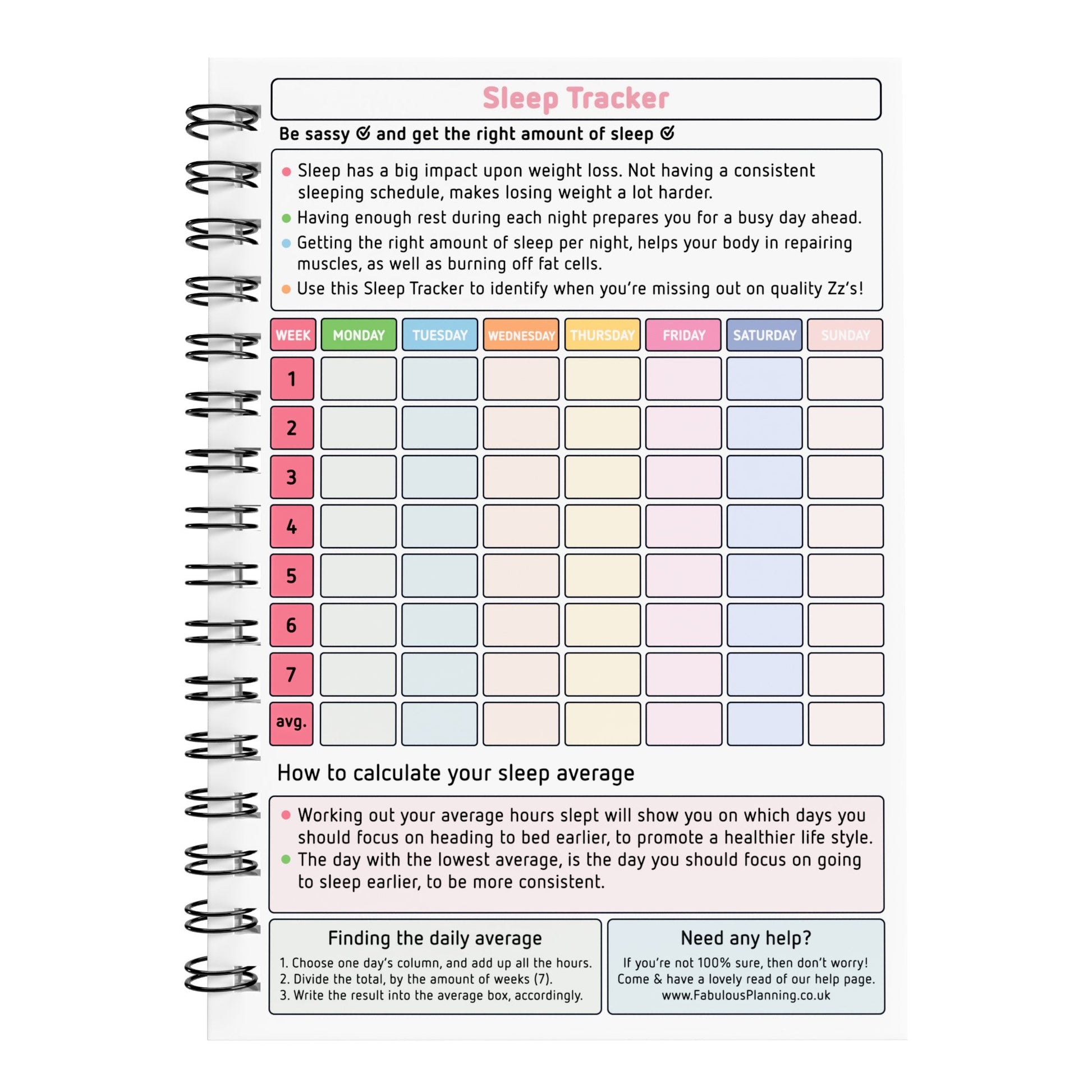 Food Diary - C38 - Slimming World Compatible - Compact - Fabulous Planning - [W] 3MTH - SW2 - C38+