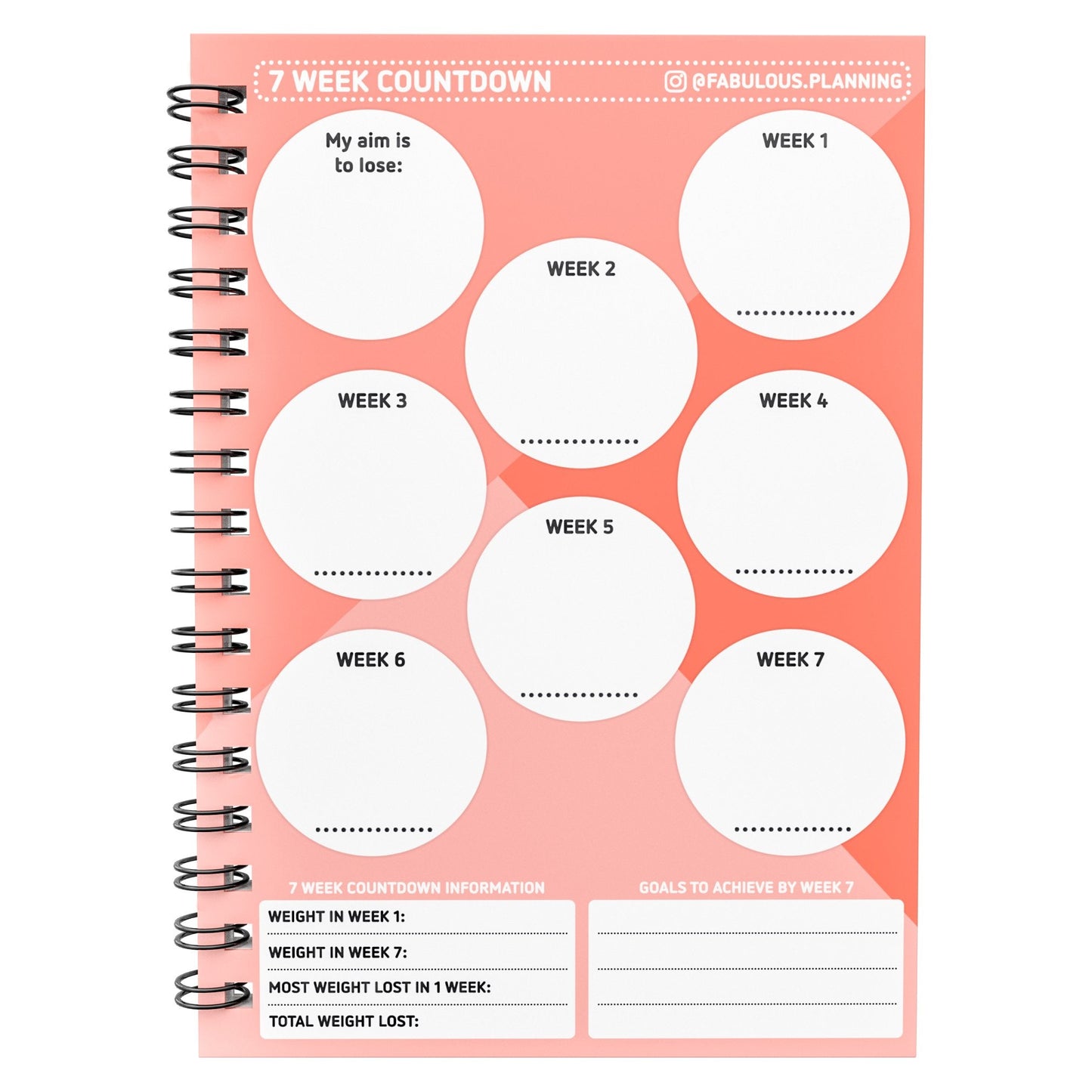 Food Diary - C38 - Slimming World Compatible - Compact - Fabulous Planning - [W] 3MTH - SW2 - C38+