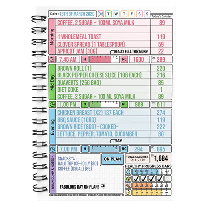 Food Diary - C46 - Calorie Counting - Fabulous Planning - [W] 3MTH - CAL - C46+