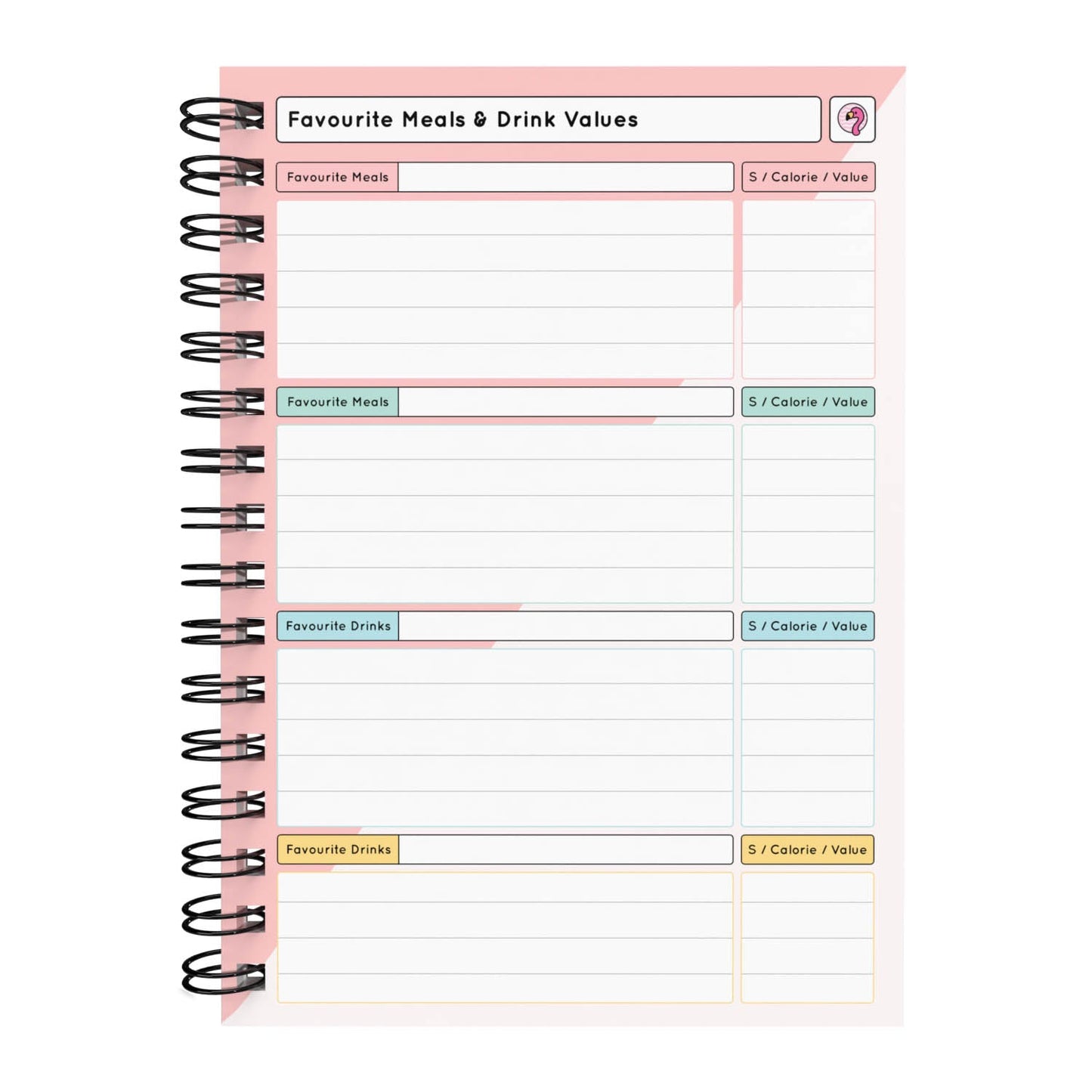 Food Diary - C60 - Slimming World Compatible - Compact - Fabulous Planning - [W] 3MTH - SW2 - C60+