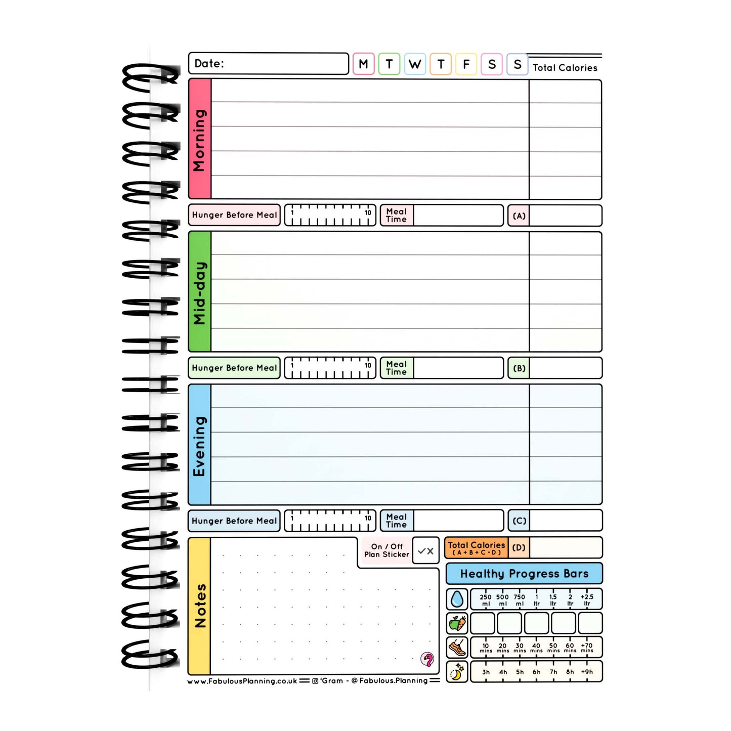 Food Diary - C70 - Calorie Counting - Fabulous Planning - [W] 3MTH - CAL - C70+