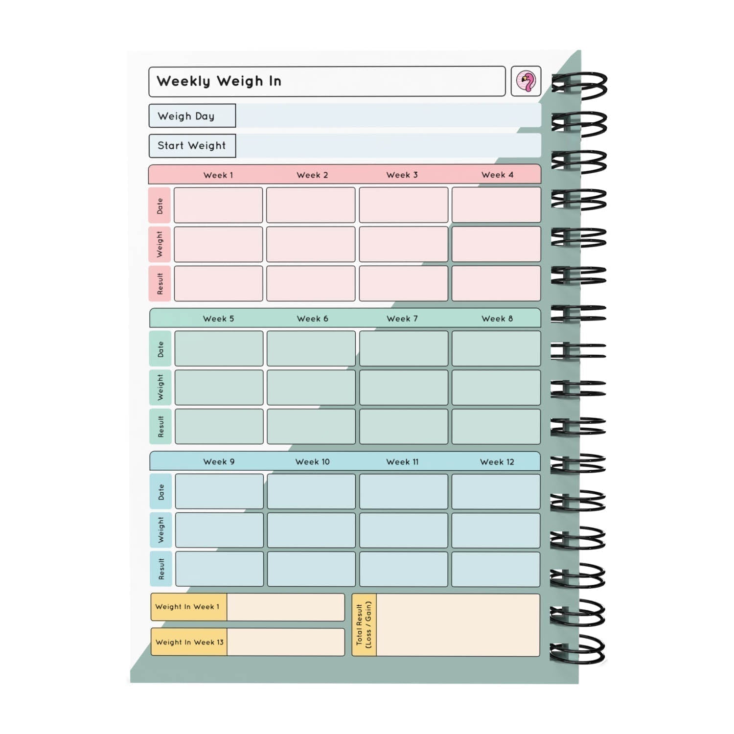 Food Diary - C73 - Slimming World Compatible - Compact - Fabulous Planning - [W] 3MTH - SW3 - C73+