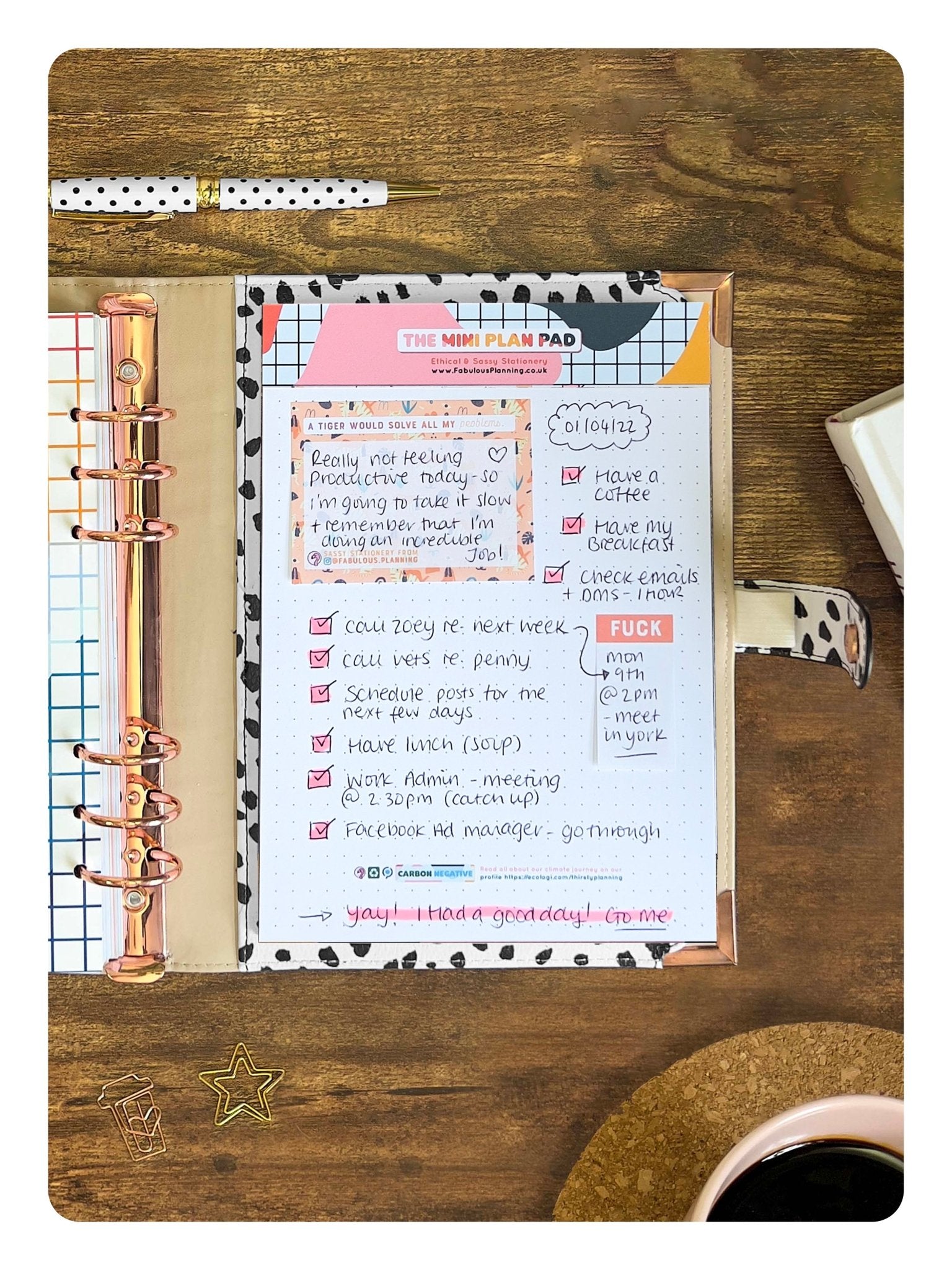 Honeycomb - Food Diary Organiser P3 - Fabulous Planning - FO - HONEY - CAL - NMP