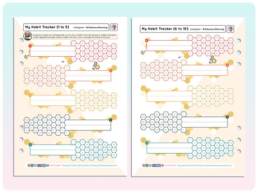 Honeycomb Habit Tracker - Fabulous Planning - HHT - 5S