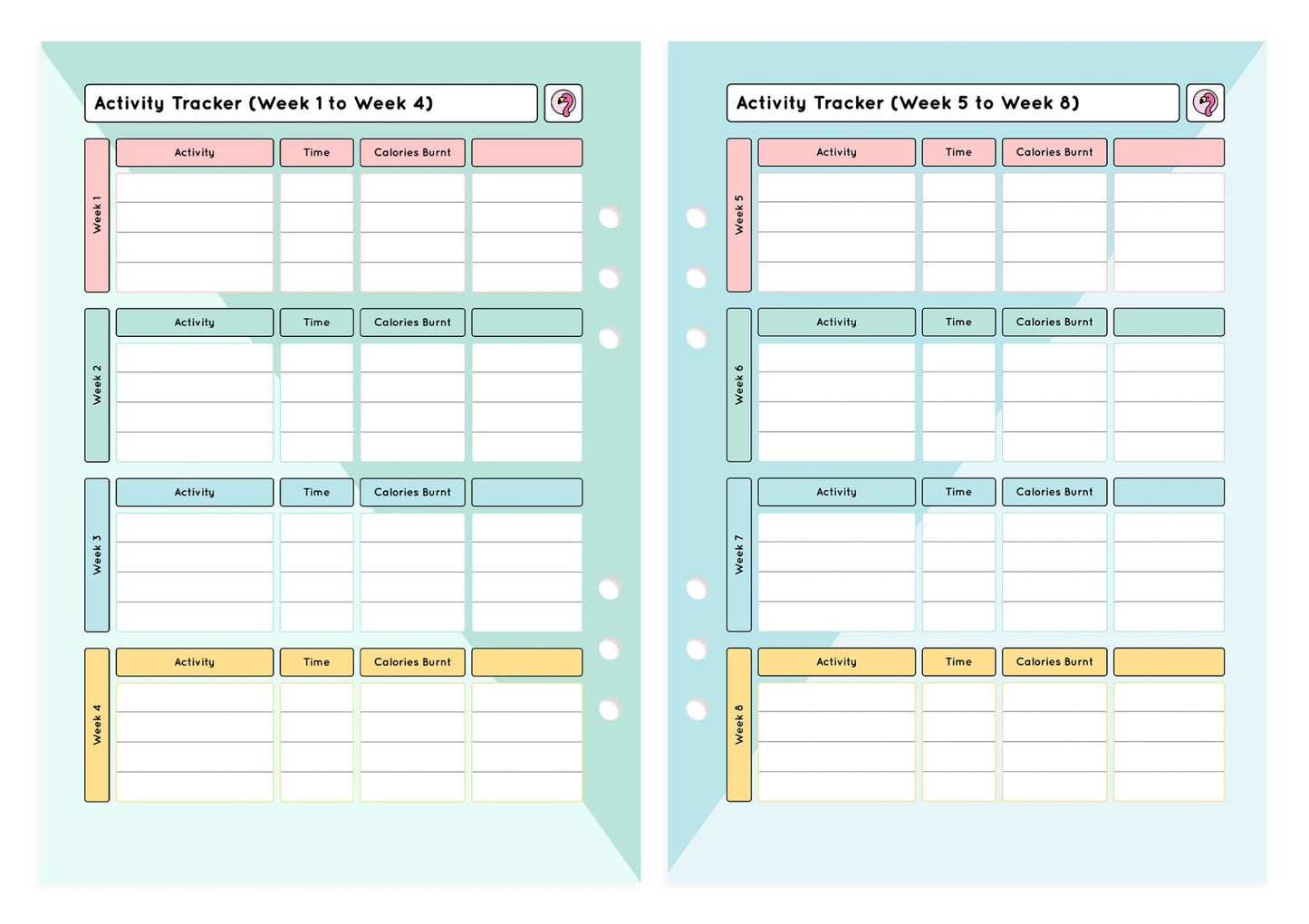 Keto - Organiser Refill - Fabulous Planning - P4 - KETO - 7WK - REFILL