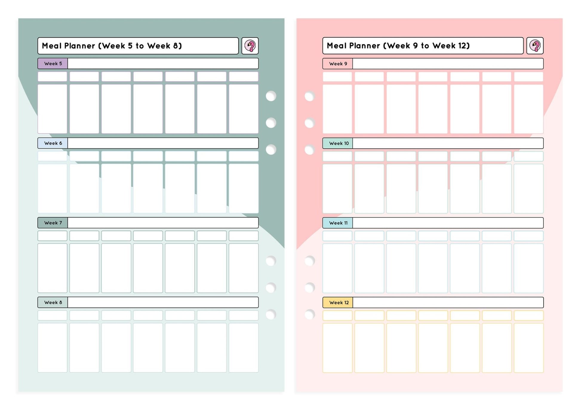 Keto - Organiser Refill - Fabulous Planning - P4 - KETO - 7WK - REFILL