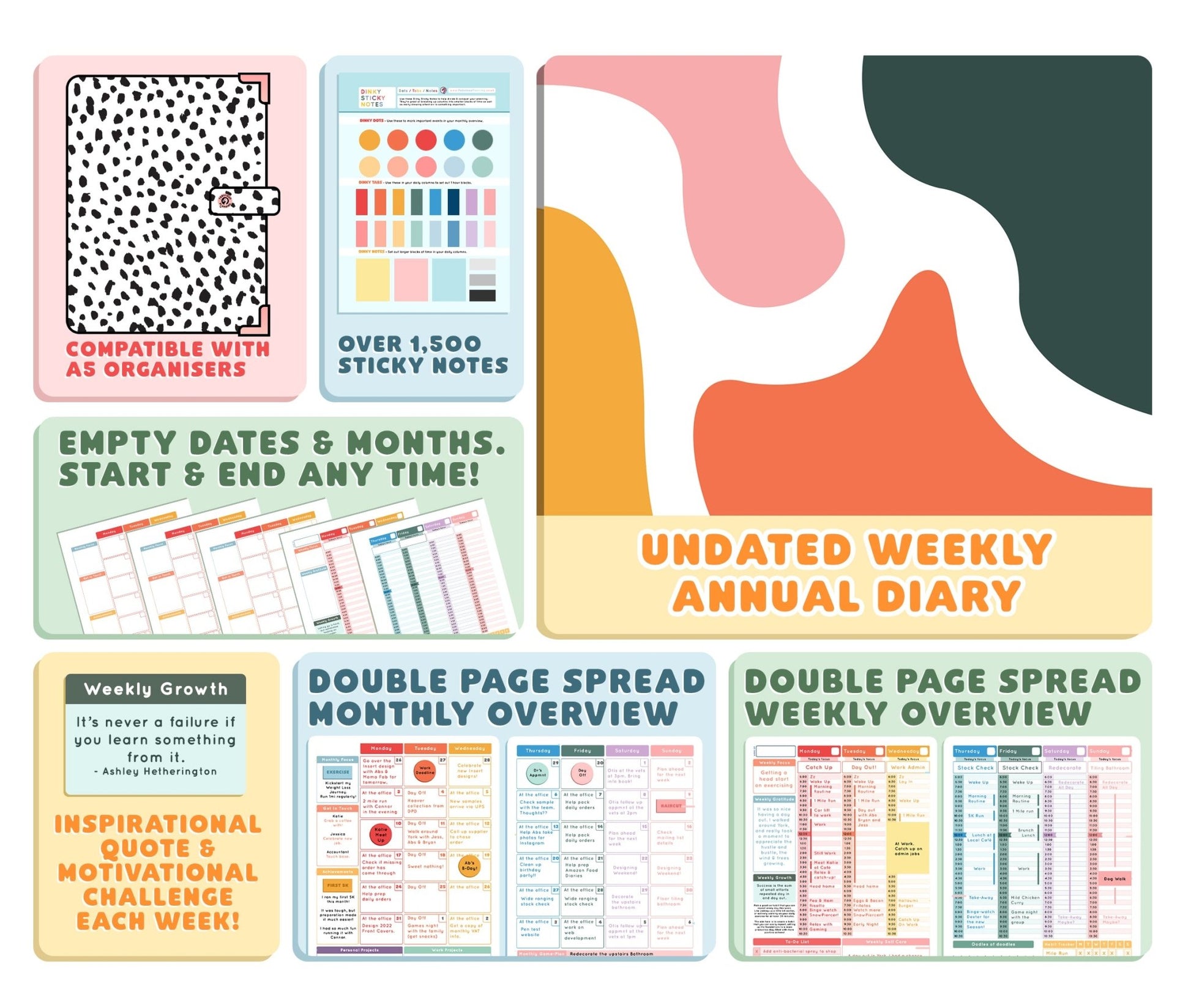 Lemonade - Undated Weekly "2024" Organiser - Fabulous Planning - FO - LEMON - UW - EET