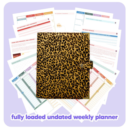 Leopard - Undated Weekly "2024" Organiser - Fabulous Planning - FO - LEOPARD - UW - NMP