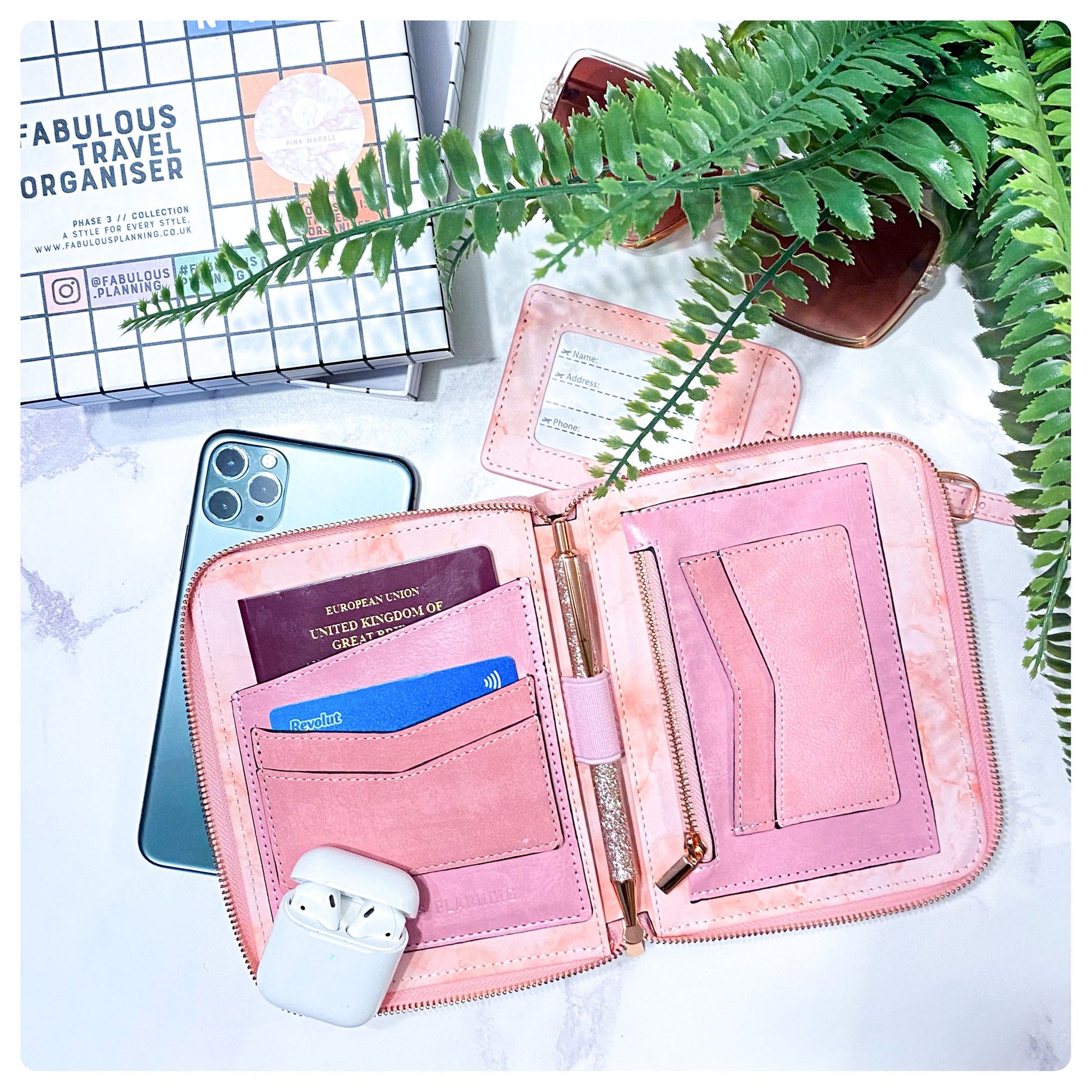 Pink Marble - Travel Organiser - Fabulous Planning - TO - PINKMARBLE - P3