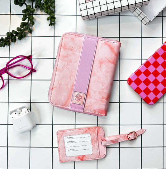 Pink Marble - Travel Organiser