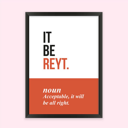 Posi Posters - Yorkshire "It Be Reyt" - Fabulous Planning - A4 - POSIPOST - YS2