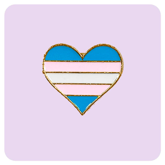 Pride Trans Heart Enamel Pin - Fabulous Planning - PIN - 85 - PLASTIC