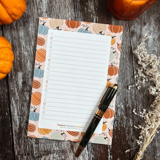 Pumpkin A5 Checklist Pad - Fabulous Planning - PMPKIN - CHECKLIST - Q1