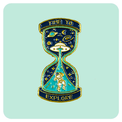 Time To Explore Enamel Pin - Fabulous Planning - PIN - 157 - PLASTIC