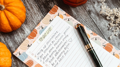 Pumpkin A5 Checklist Pad