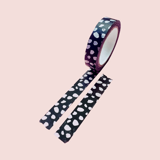 Black Dalmatian Washi Tape 10mm