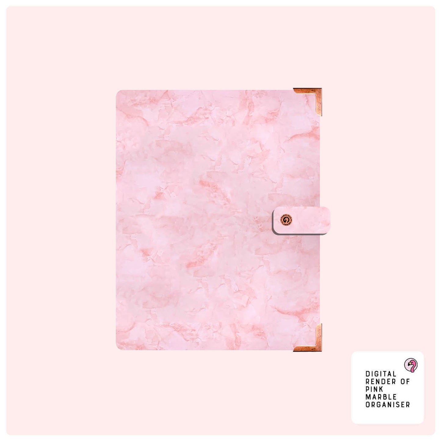 Pink Marble Organiser - P3 Stationery Bundle