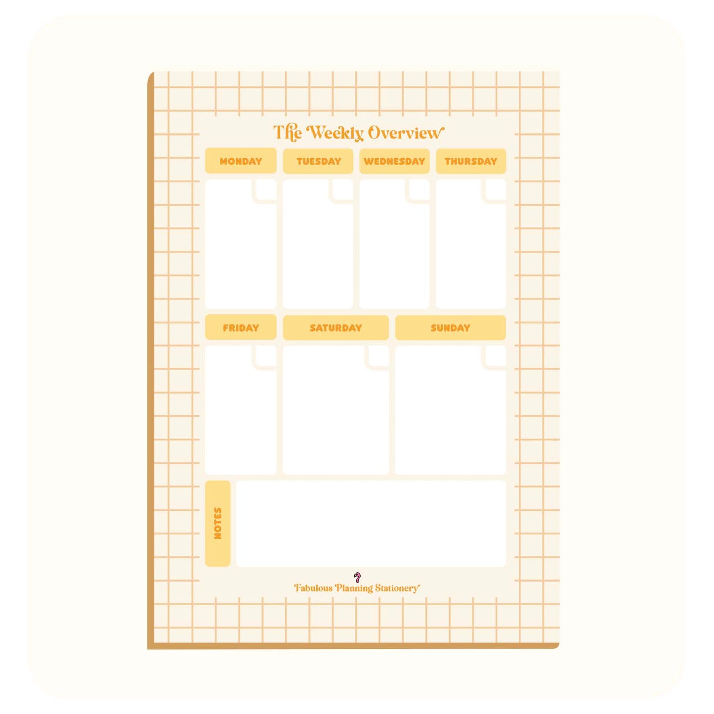 Weekly Overview Slide Pad